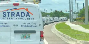 Line of Strada Service vehicles