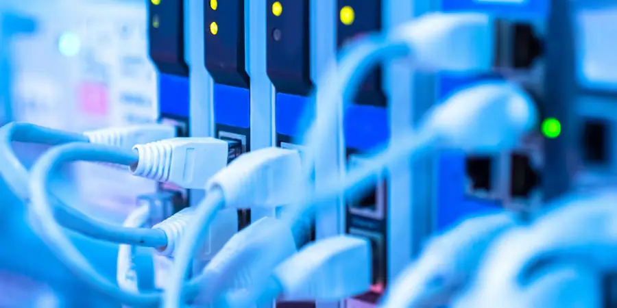 Close-up of power surge protection
